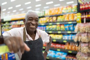 employee at supermarket